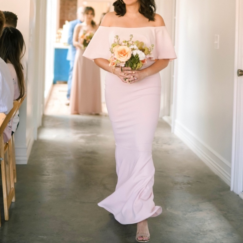 BHLDN Blush Pink Full Length Dress